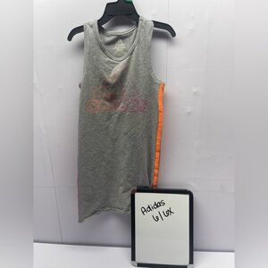 Adidas Heather Gray Tank with Pink and Orange Details